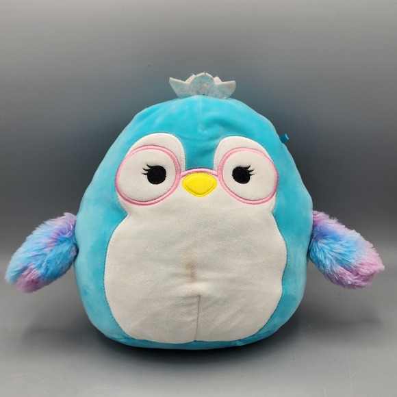 Squishmallows Other - Squishmallows Raina the Penguin 8" Plush, Bright Blue Penguin With Glasses, Rare